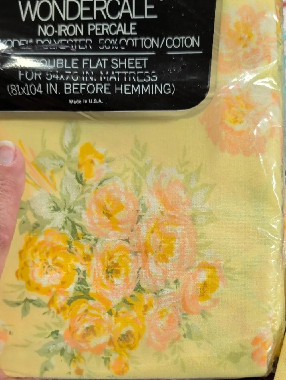 Springmaid Yellow Floral Wondercale No-Iron Percale Sheet Set